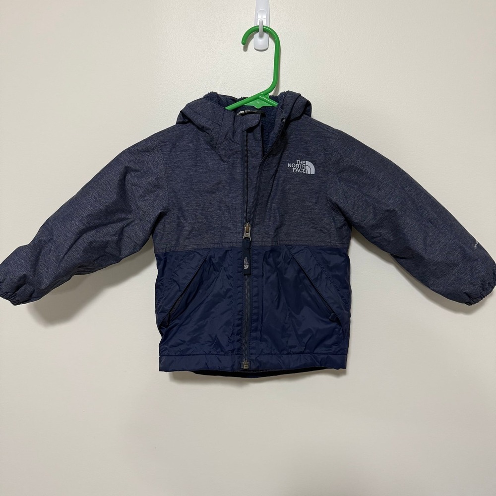 The North Face Toddler Navy Blue Fleece Lined Hooded Jacket Size 2T